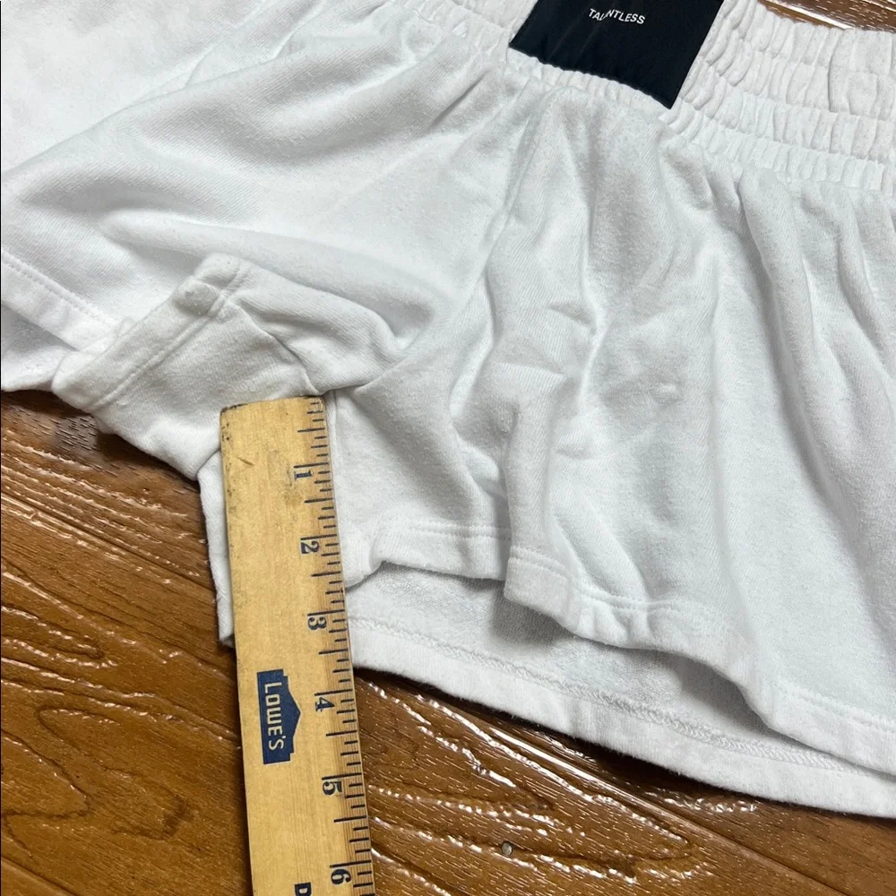 TALENTLESS White Athletic Shorts - Picture 3 of 5